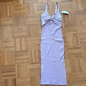 Abercrombie & Fitch Lilac Ribbed Knit Top